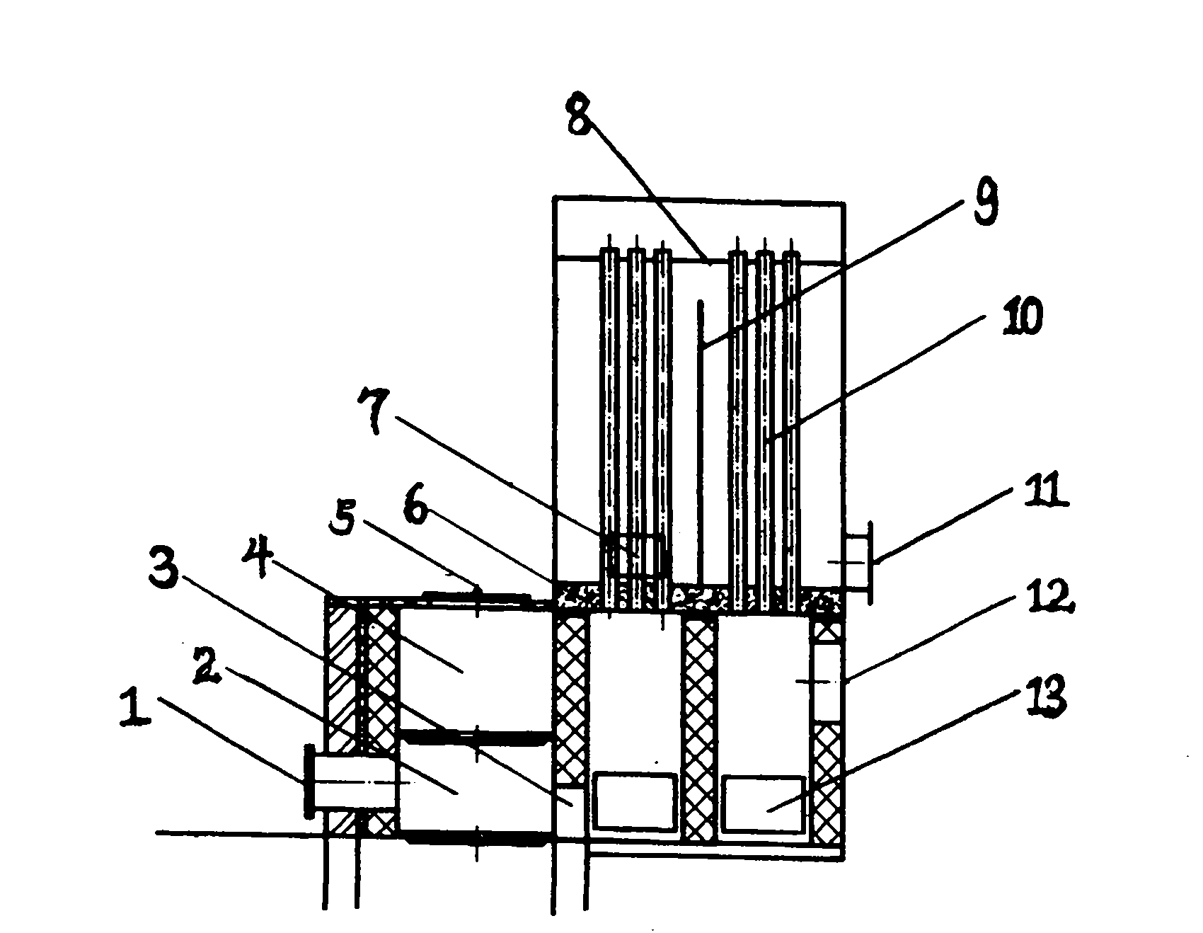 Biomass back-burning multi-return low-carbon energy-saving blast stove