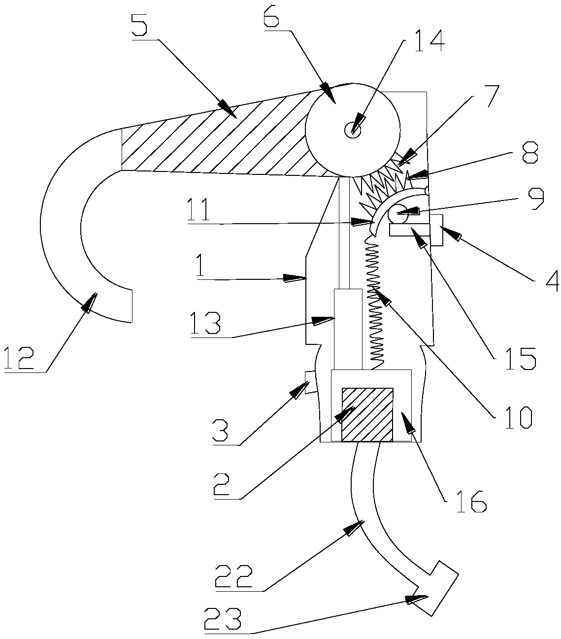 Hair dryer suitable for patients with shoulder discomfort