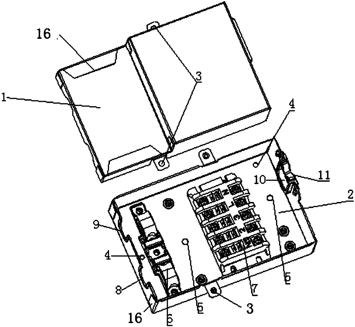 Novel junction box structure and air conditioner thereof