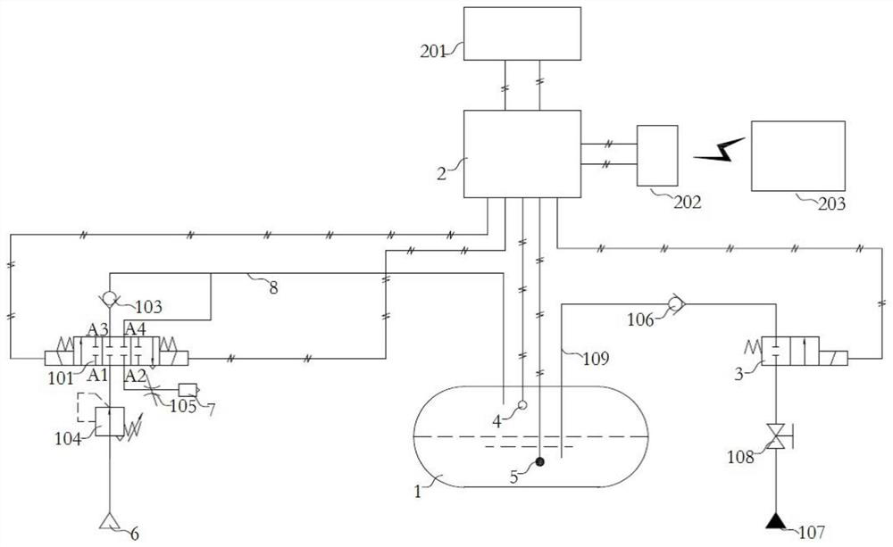 Pulse fatigue test device for pressure vessel