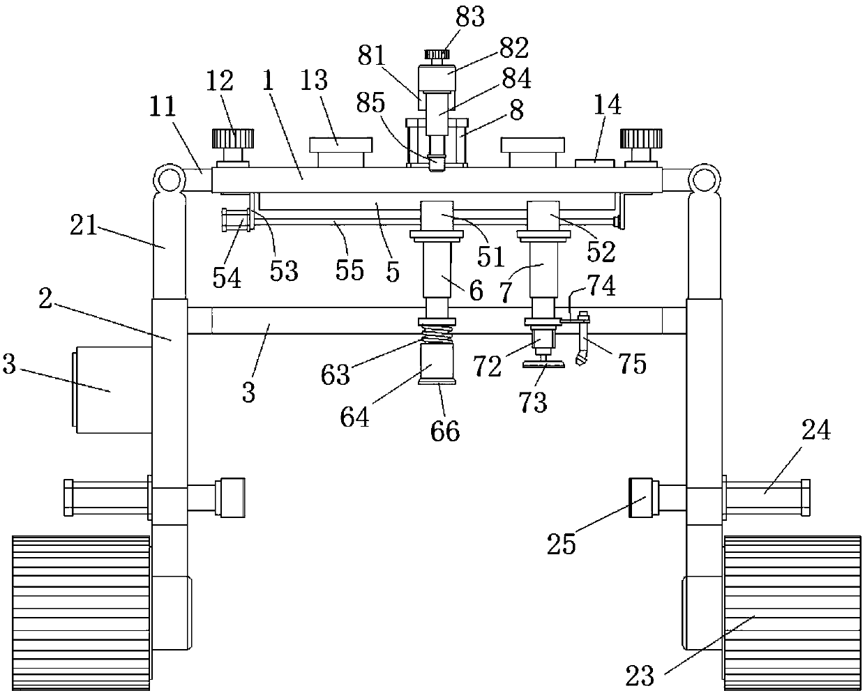 Small-strain detection robot for detecting integrity of pile foundation