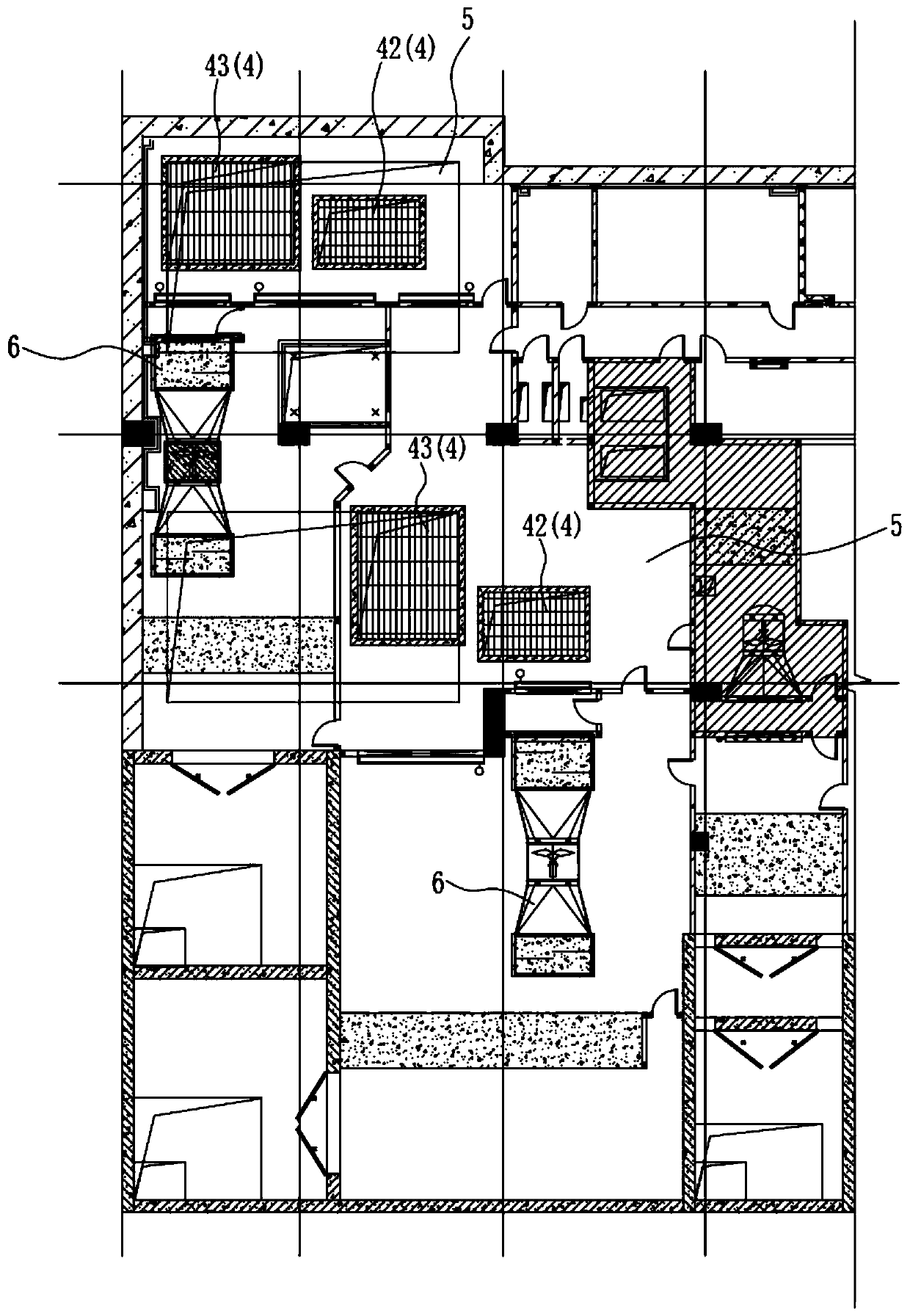 Subway train station and smoke exhaust method thereof