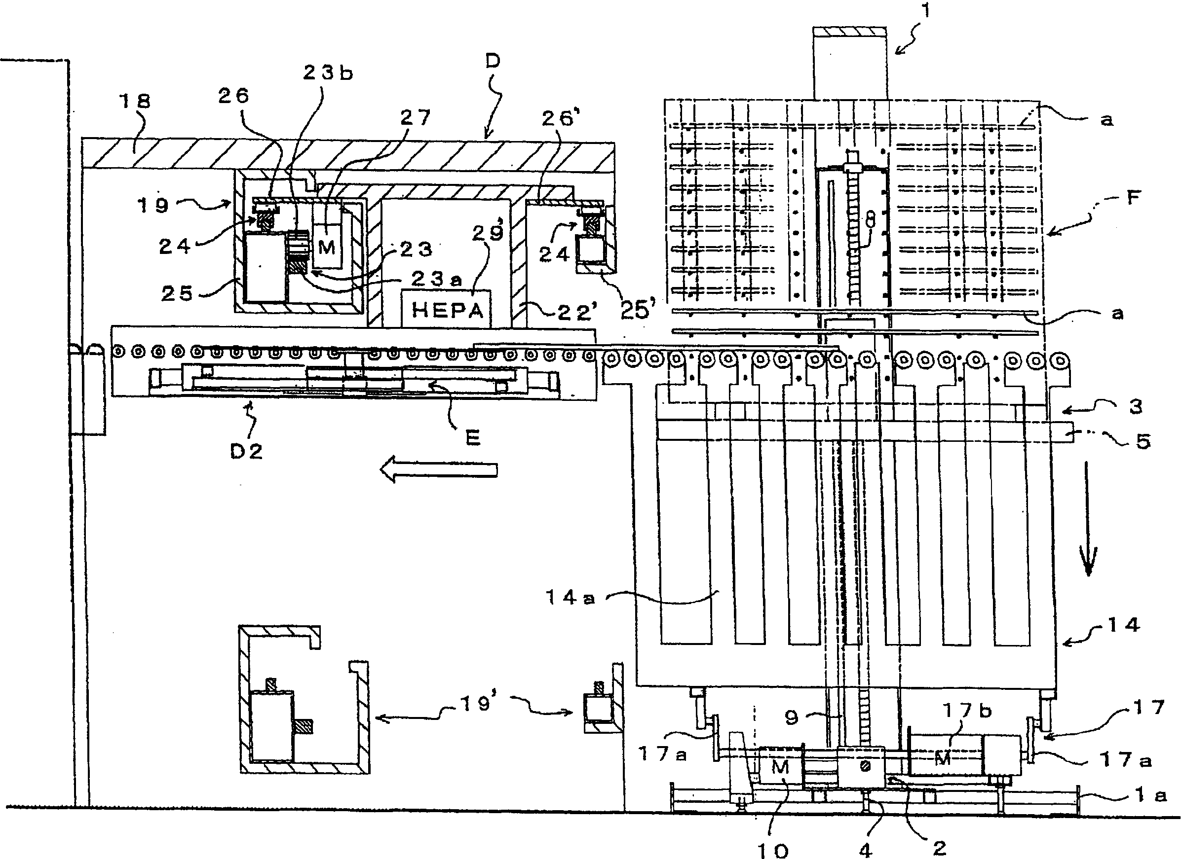 Transport system of glass base