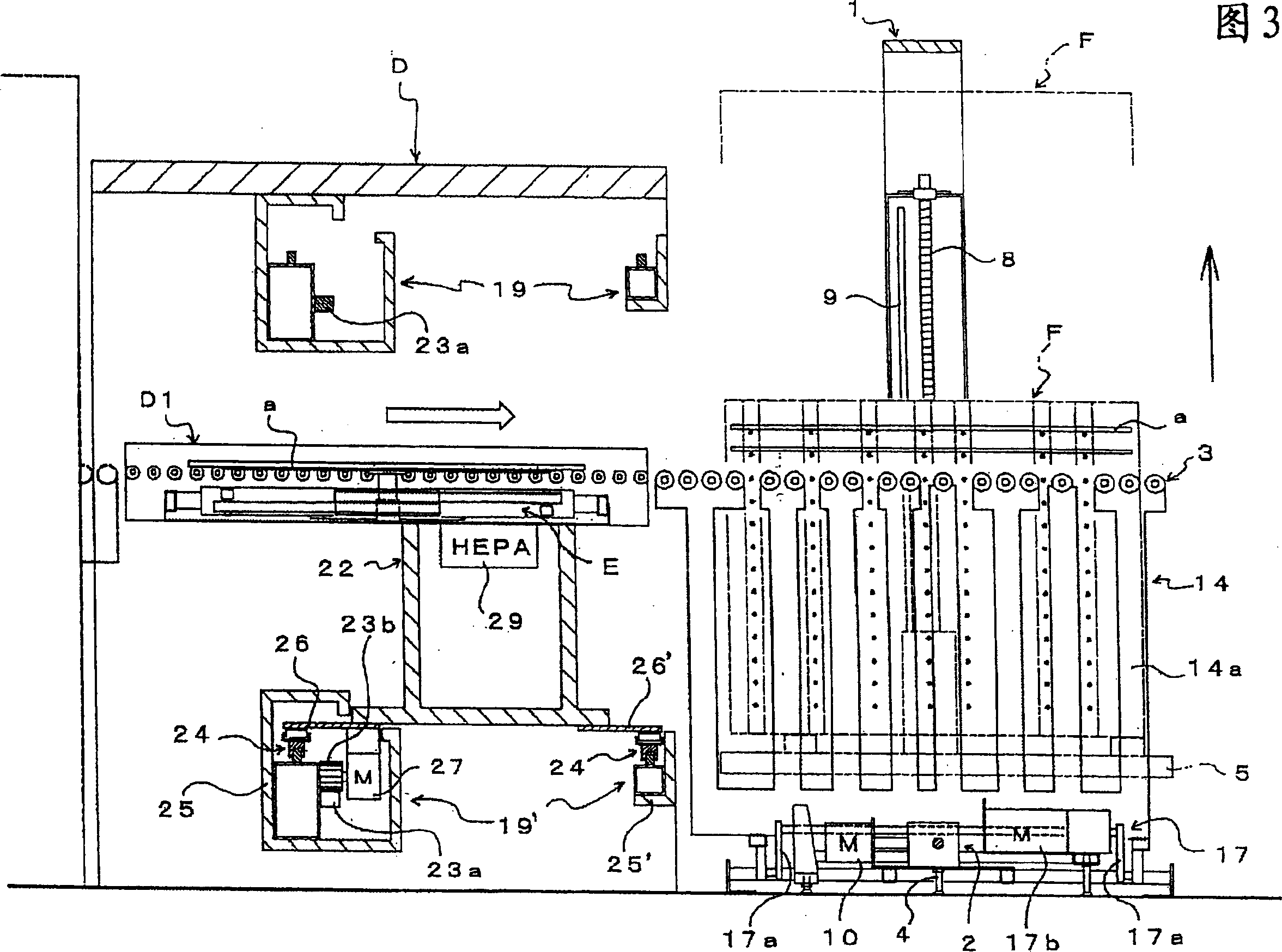 Transport system of glass base