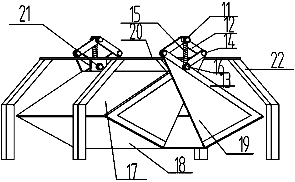 Water bottom sludge sampling device driven by two positioning slide blocks