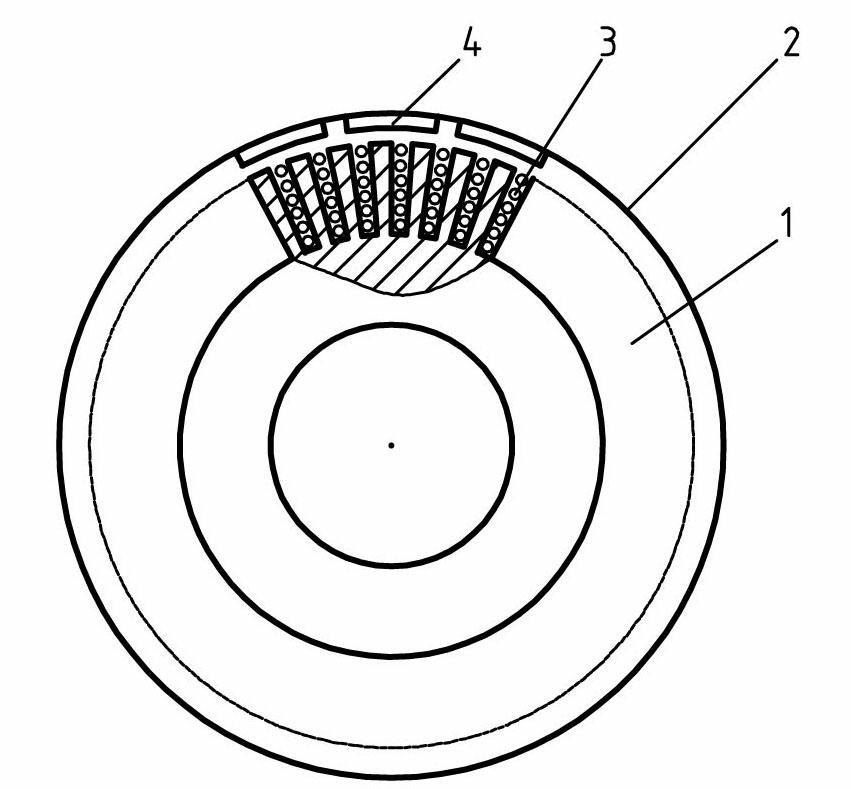 Single-line multi-pole outer rotor three-phase generator