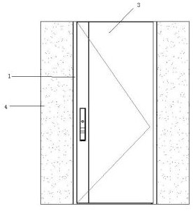 Armored ceiling-high door with attractive appearance and installation construction technique thereof