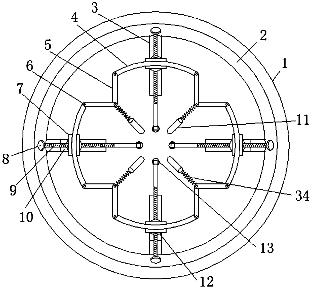 Green plant potting device with variable volume and using method of device