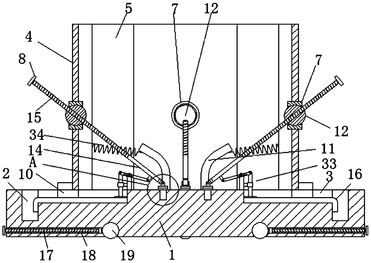 Green plant potting device with variable volume and using method of device