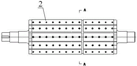 Rolling-type crusher pressure roller with double-metal pressure strips