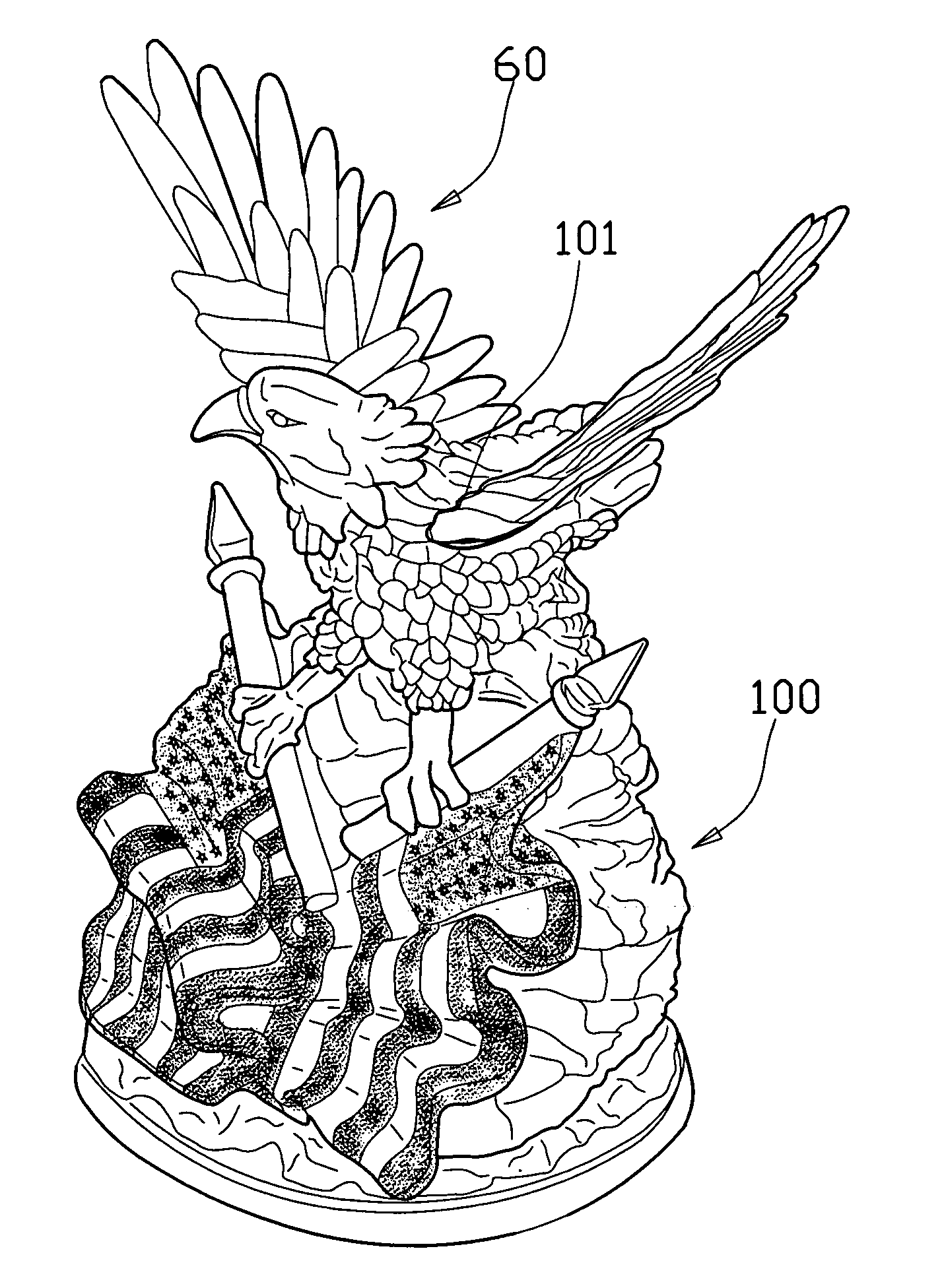 Transmission mechanism for a dynamic ornament