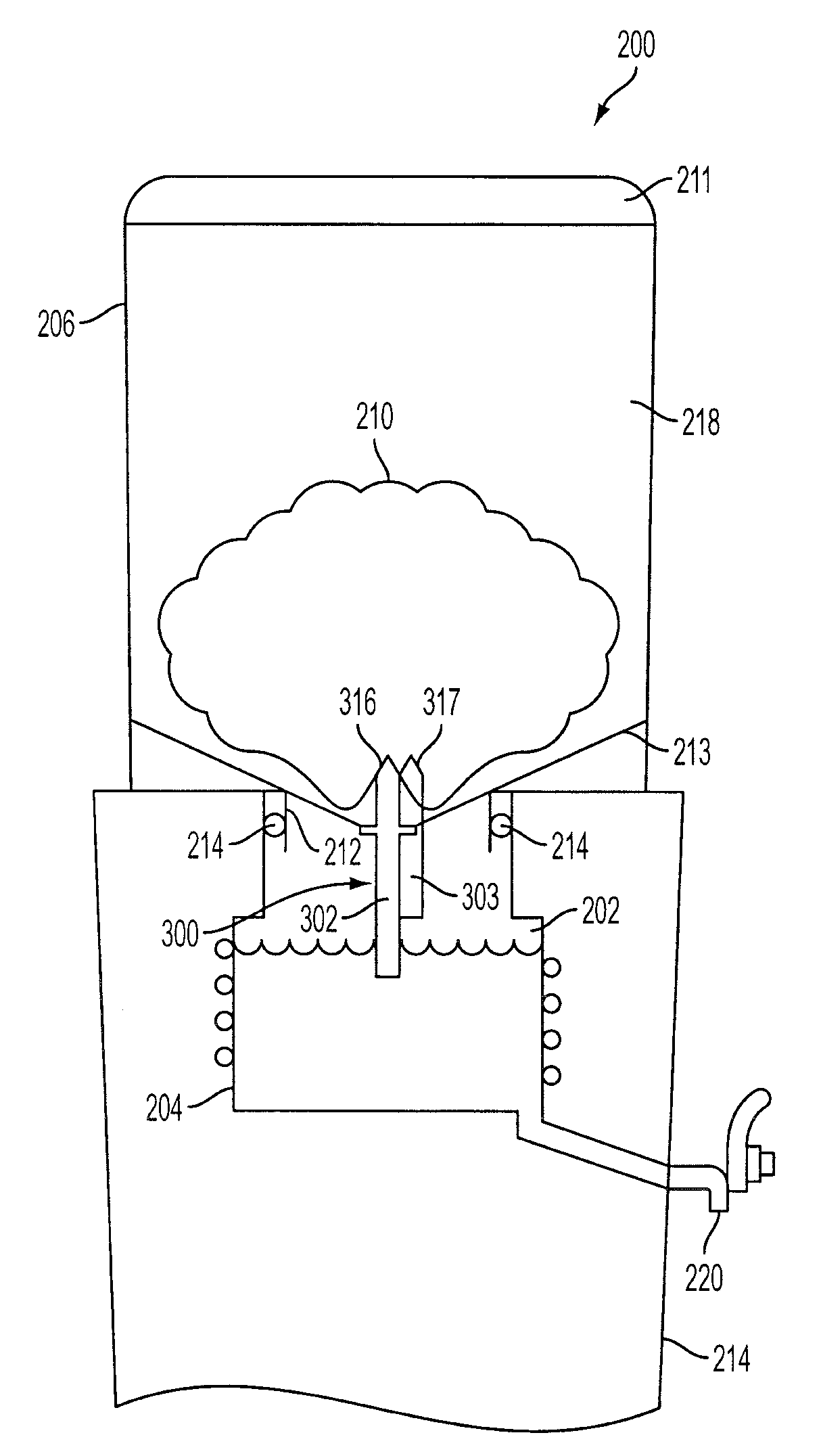 Bag cooler employing a multi-spike adapter and converter