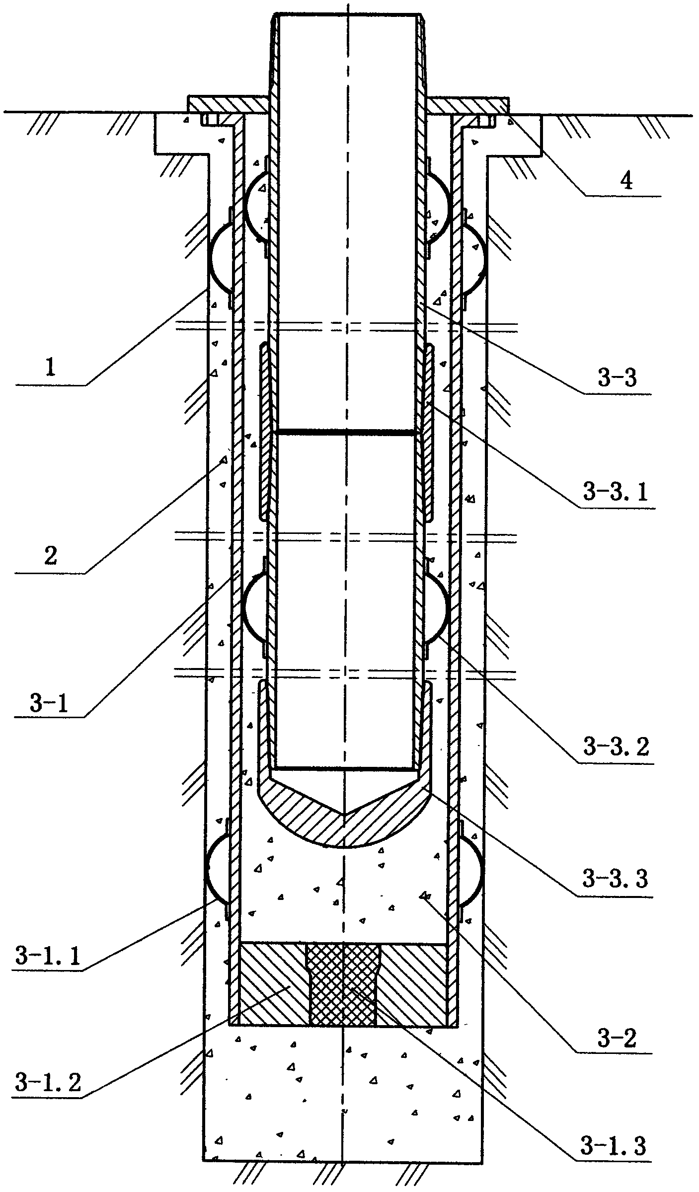 Multilayer fuel gas storage well cylinder used for high-pressure underground fuel gas storage well and molding-fixing method thereof