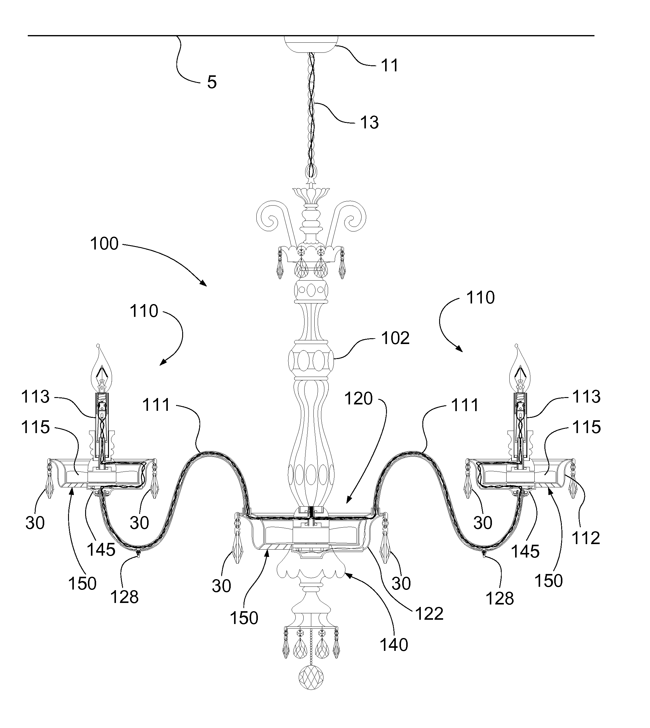 Fan Chandelier