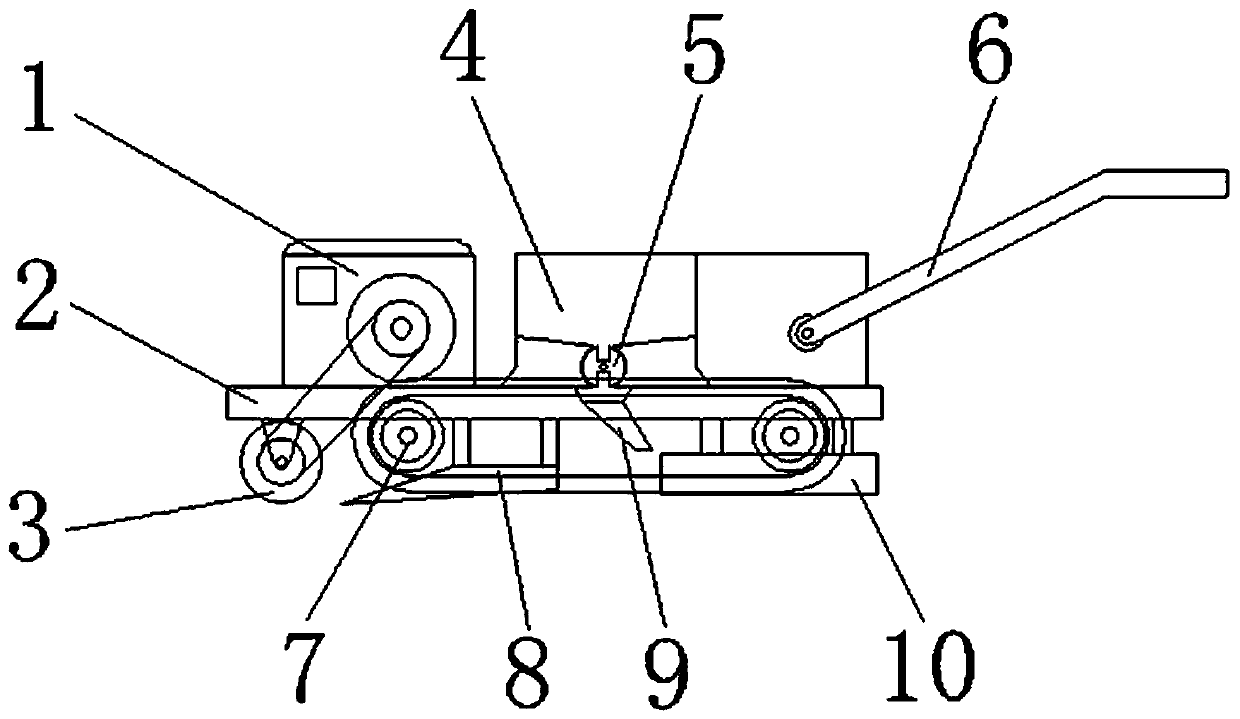 Tillage and seeding machine for tea gardens