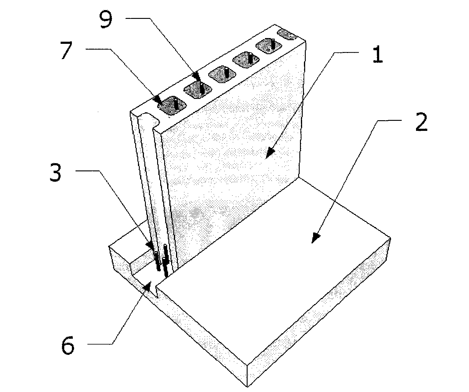 Integrally-assembled cantilever-type retaining wall and construction method thereof