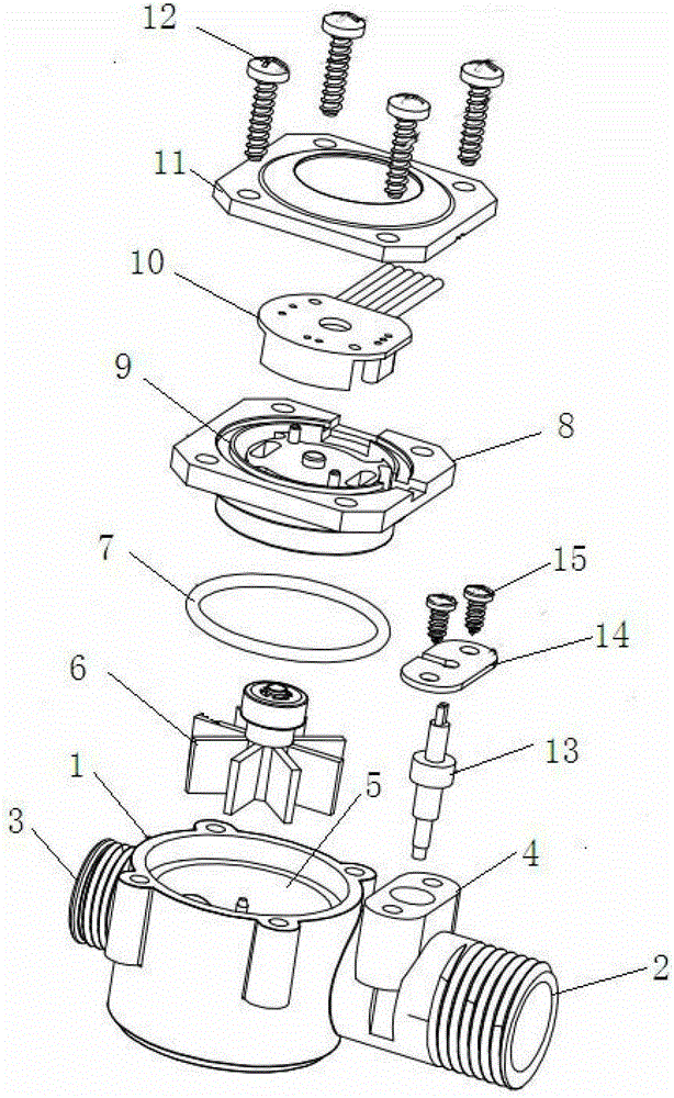 Water flow sensor