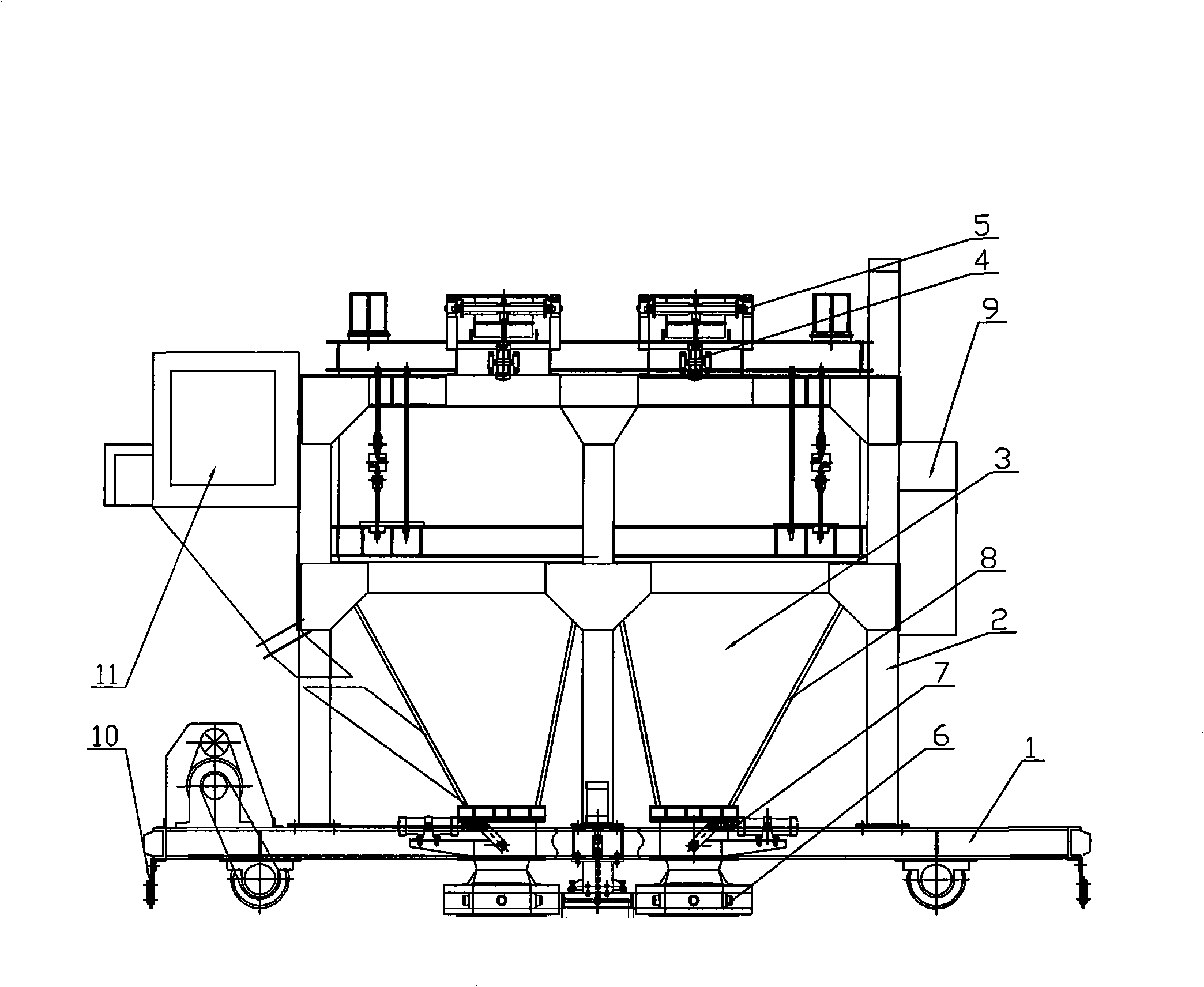 Carbon environmental protecting type burden charging carriage