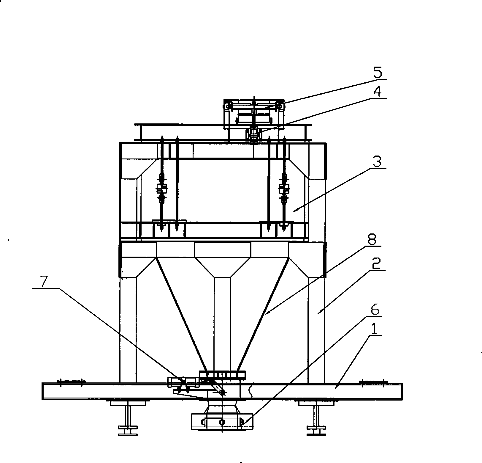 Carbon environmental protecting type burden charging carriage