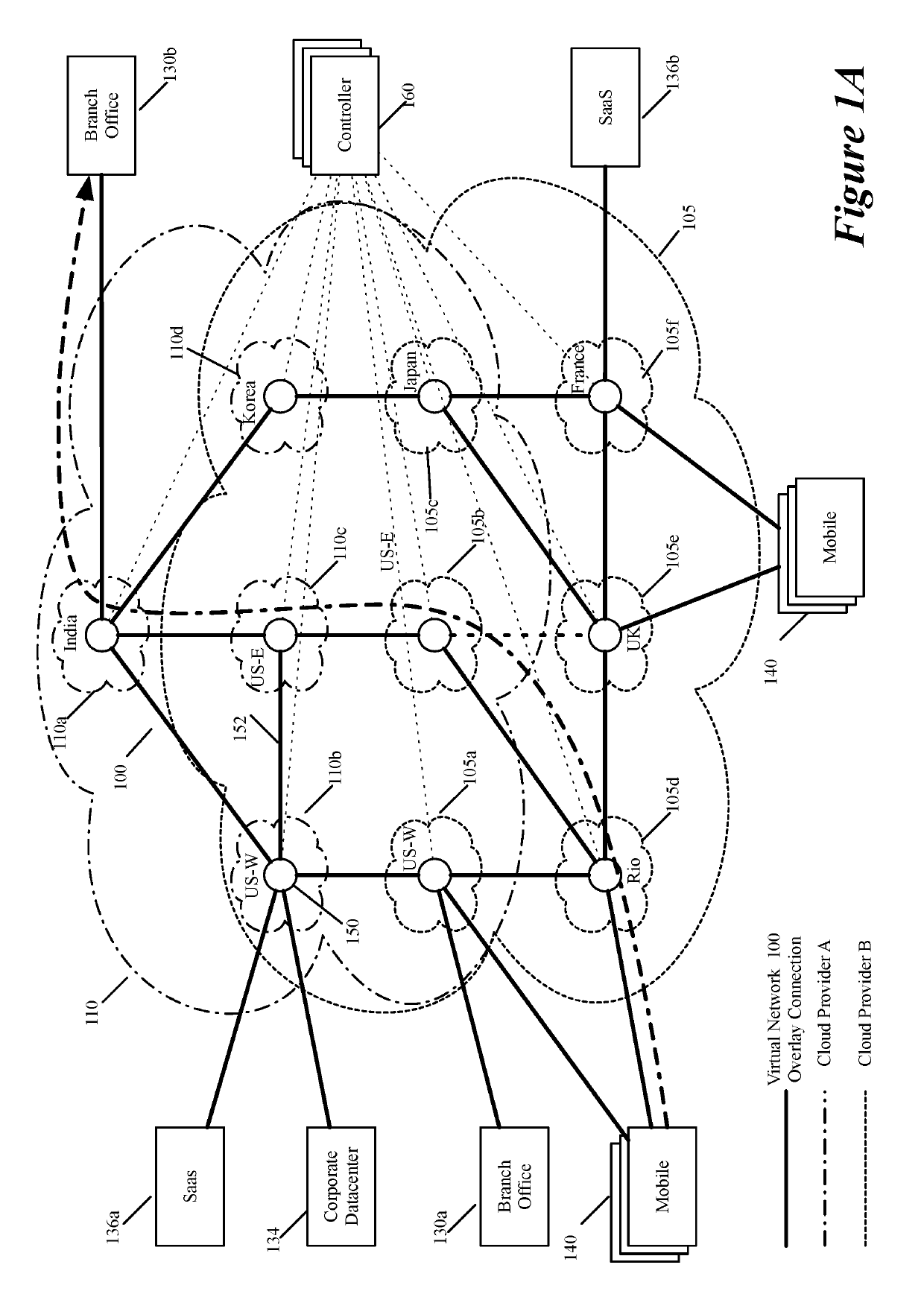 Dynamically specifying multiple public cloud edge nodes to connect to an external multi-computer node