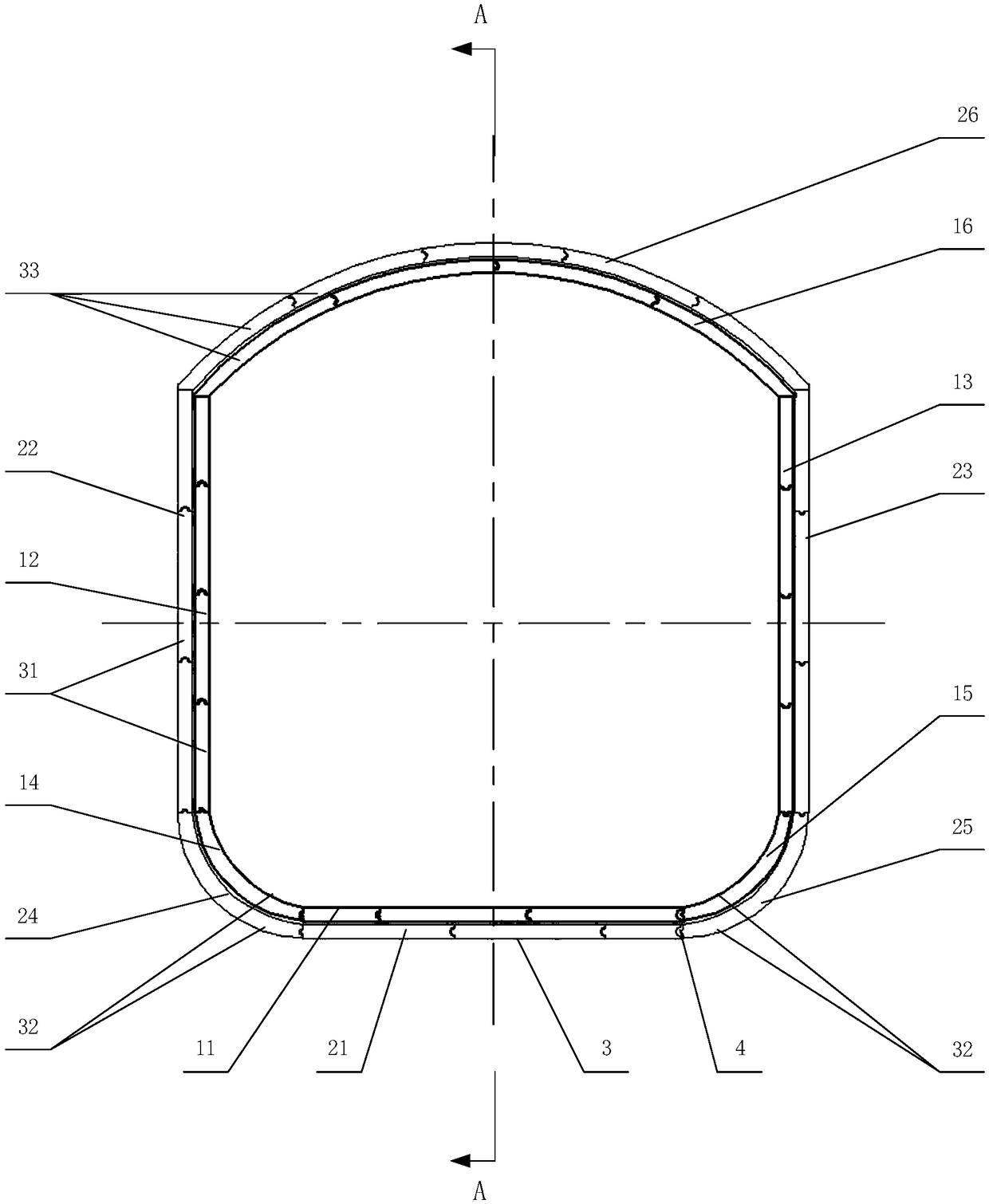 Horizontal inductive heating graphitization furnace and insulation hearth thereof