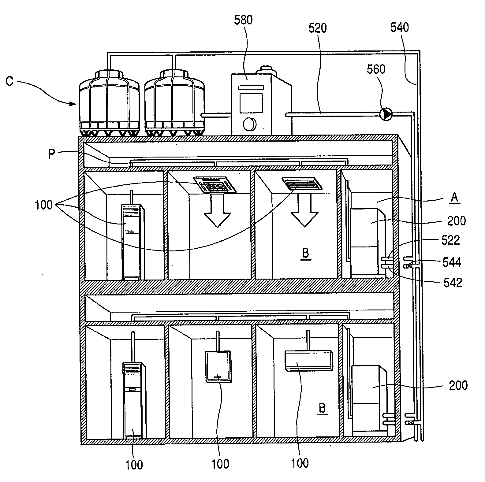 Water-cooled air conditioner