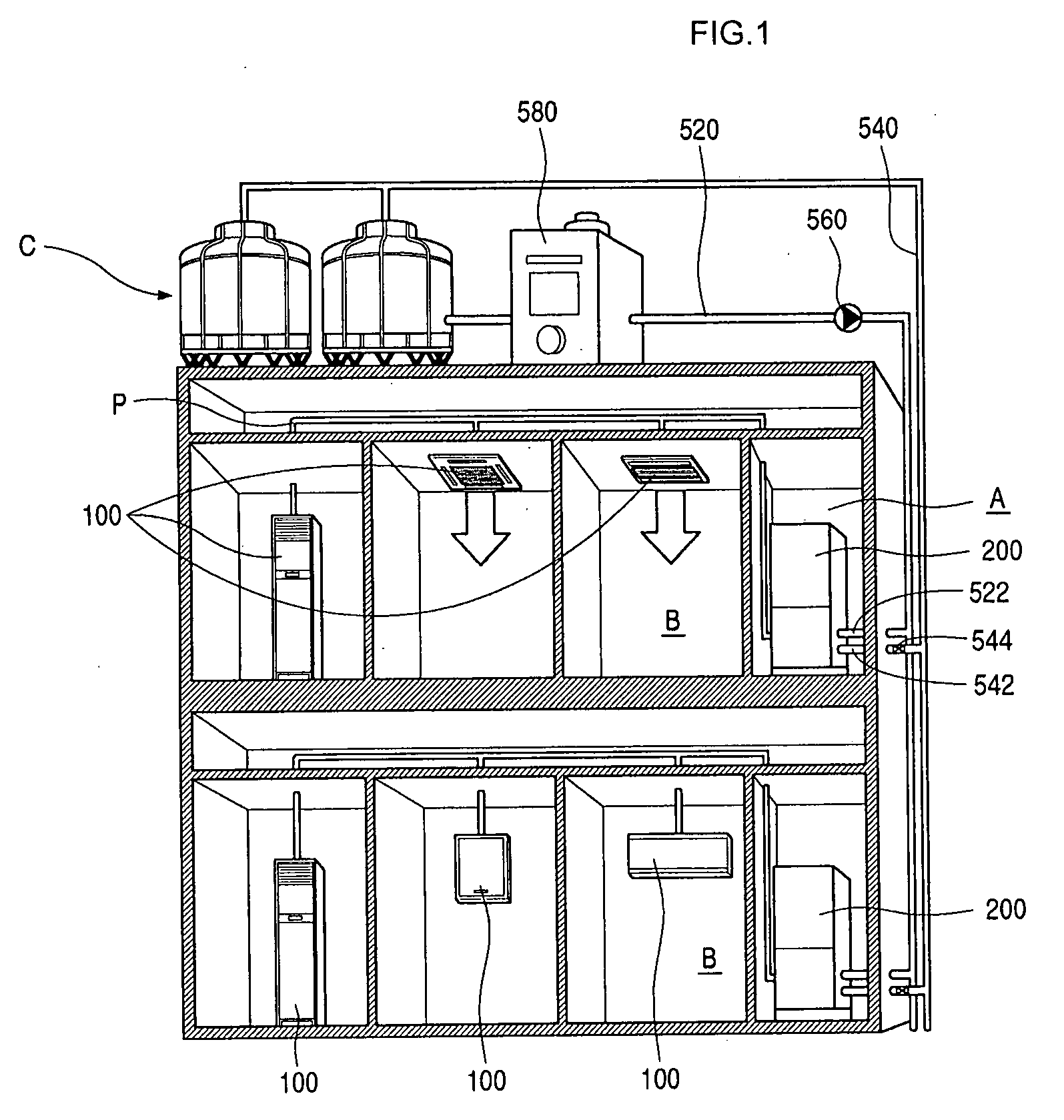 Water-cooled air conditioner