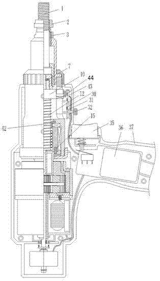 A rivet nut electric gun