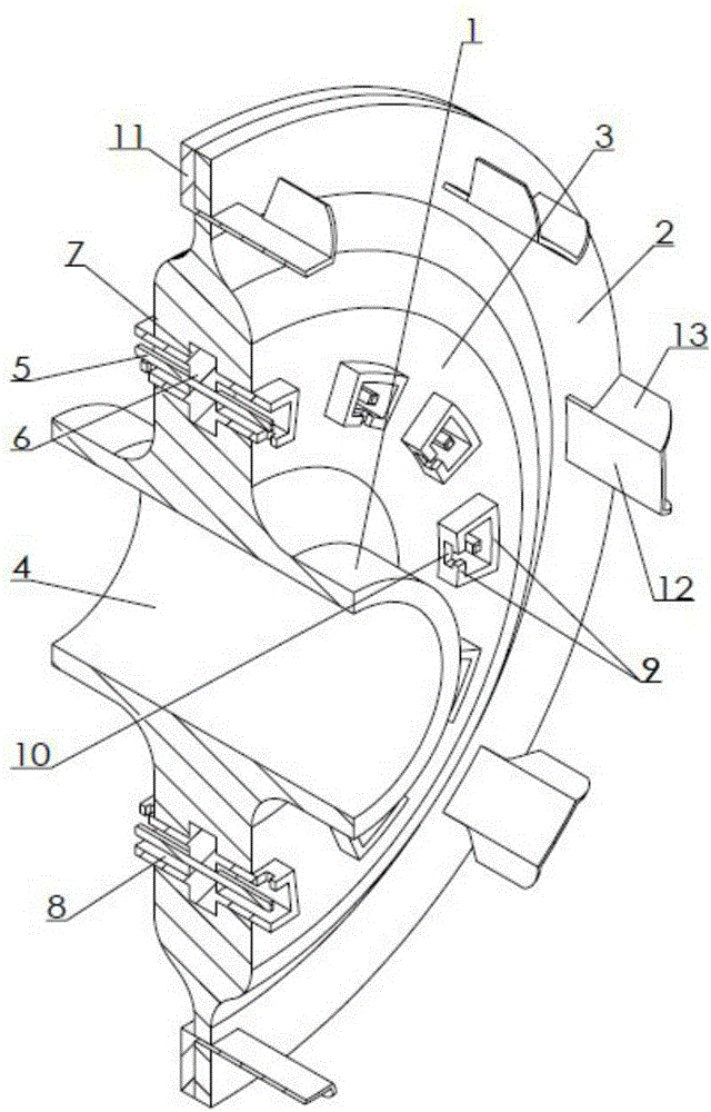 Expansible protective sleeve with arched positioning terminals