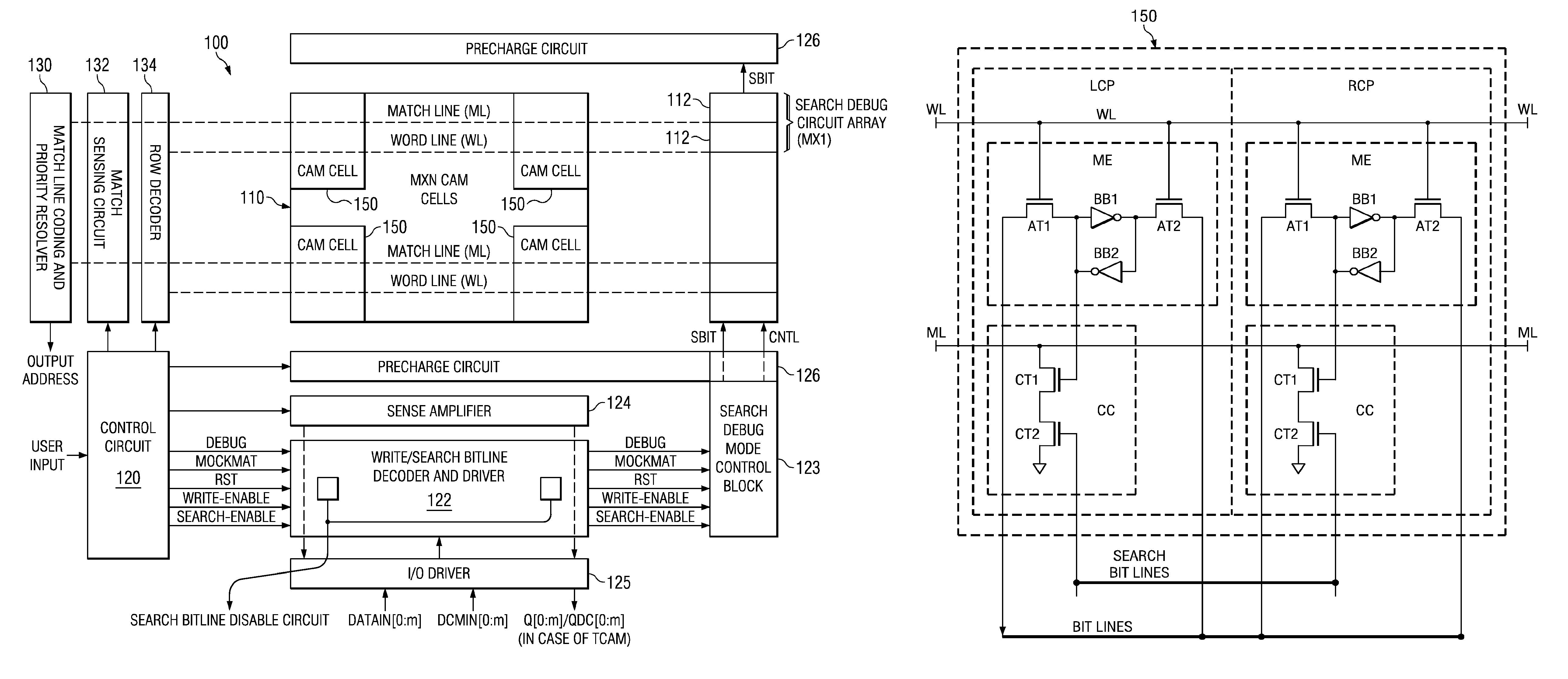 Match mismatch emulation scheme for an addressed location in a CAM