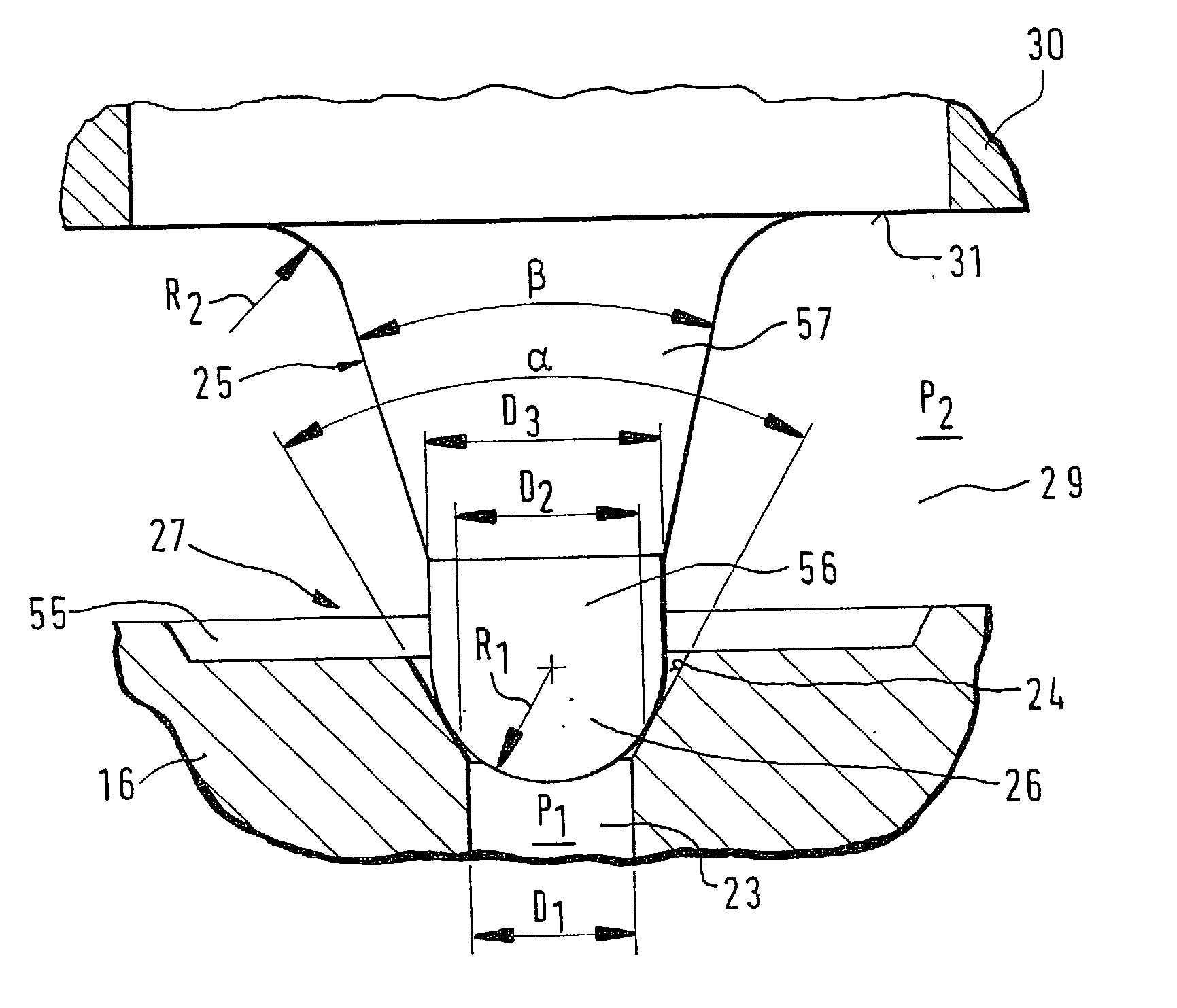 Electromagnetically actuated valve, especially for hydraulic braking systems in motor vehicles