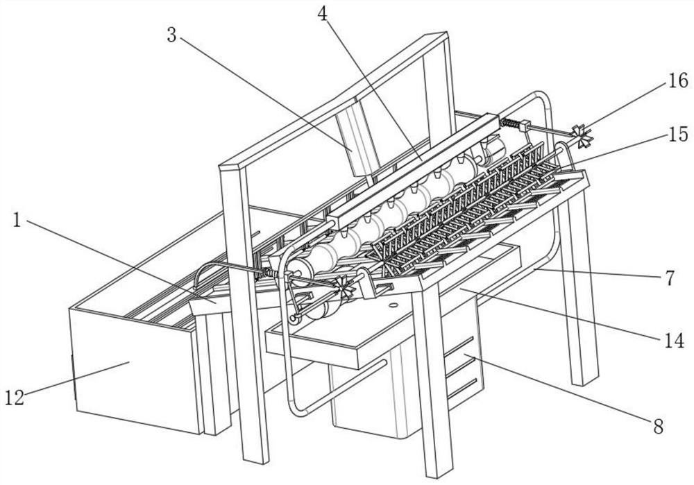 Dehairing equipment for kiwi fruit processing pretreatment