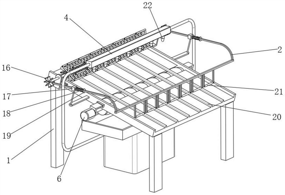 Dehairing equipment for kiwi fruit processing pretreatment