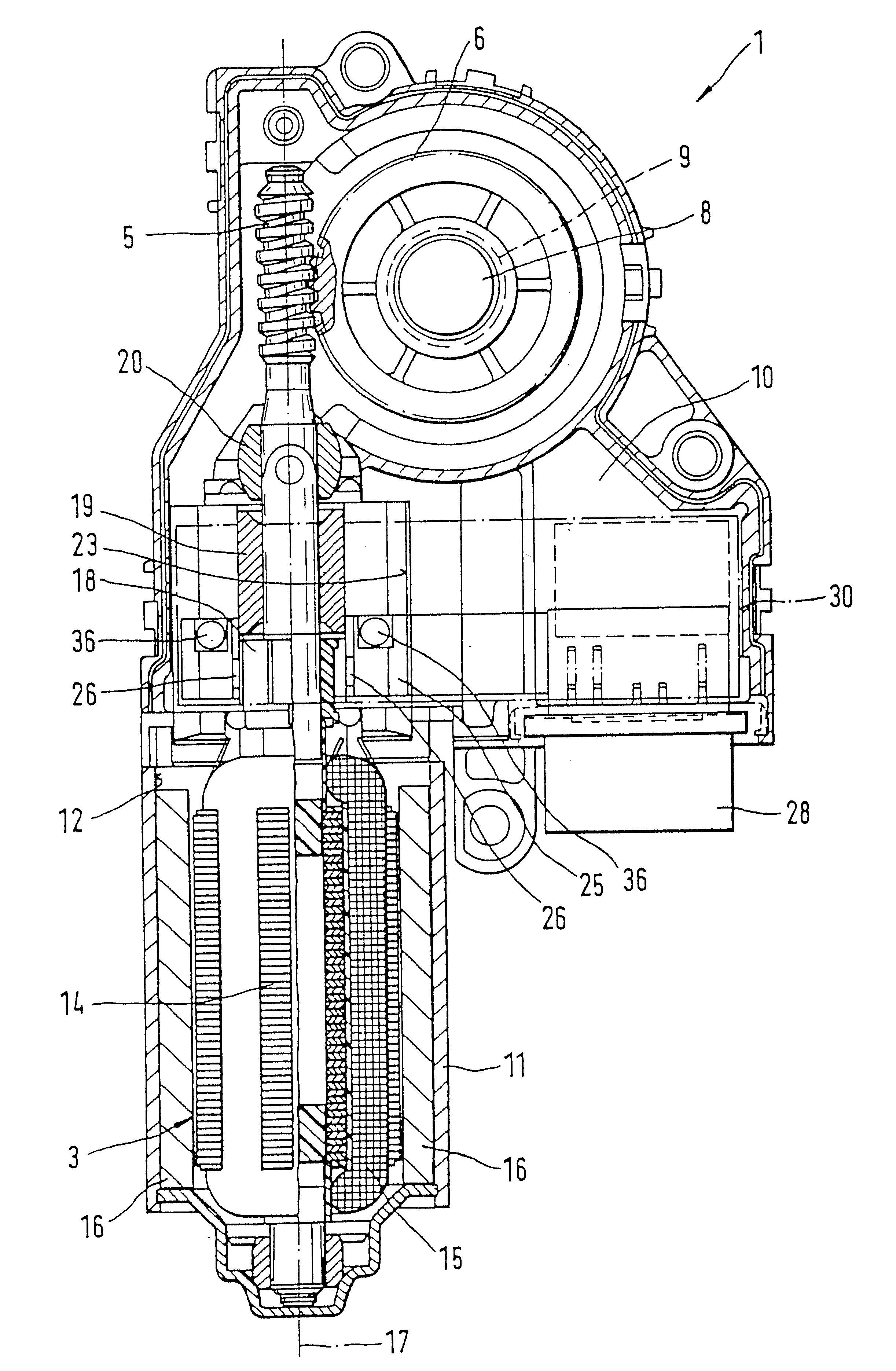 Drive device for moving a sliding sunroof of a vehicle