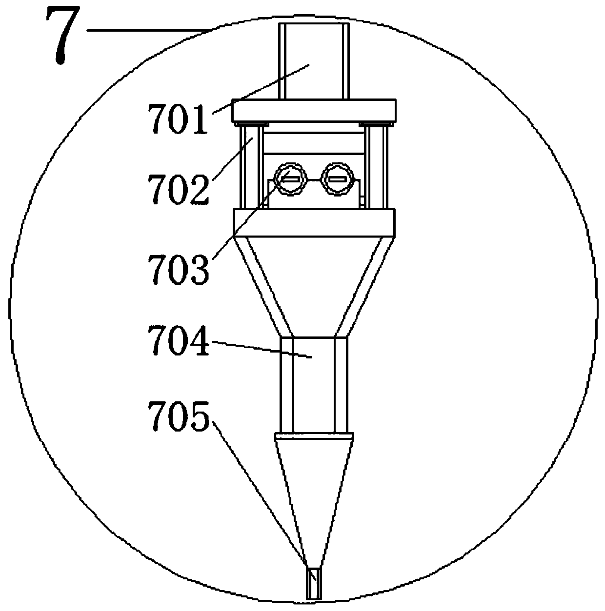 A mechanized automatic water cutting machine