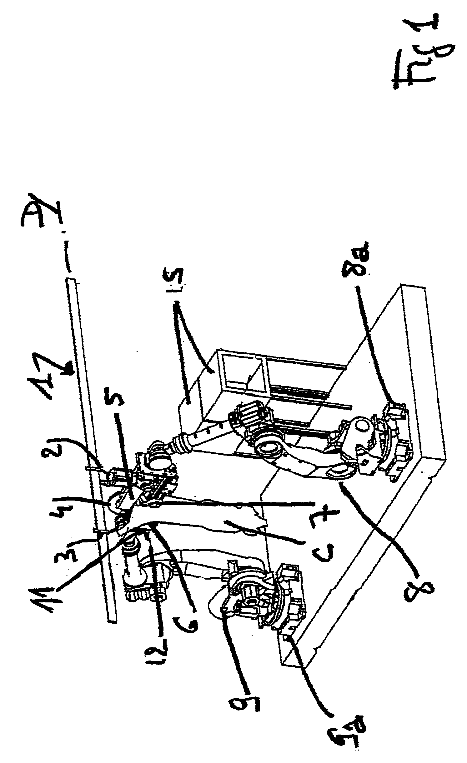 Installation for splitting hog carcasses or equivalent comprising one or more robots