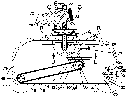 Periodic motion type monitoring trolley