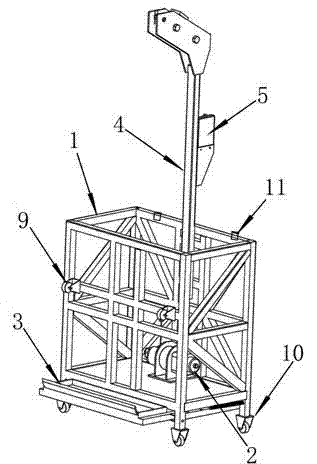 Ship working pneumatic type lifting basket