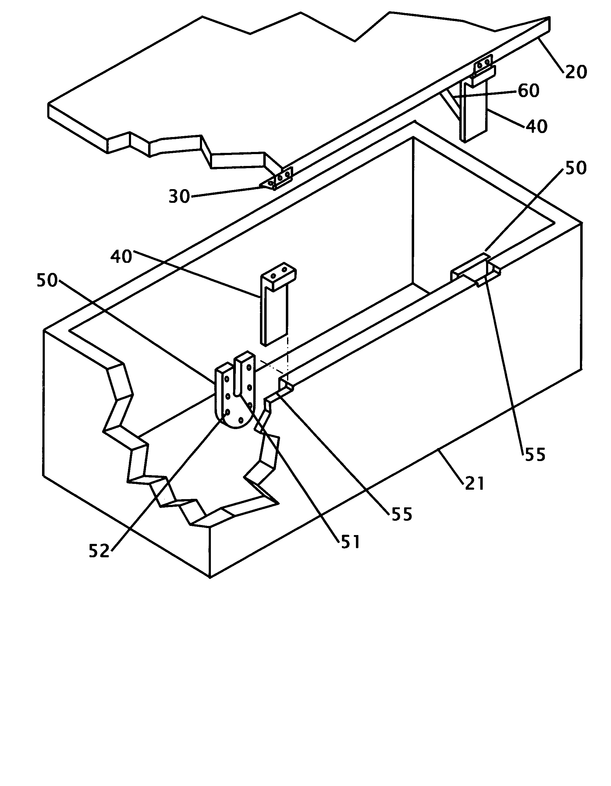 Sliding safety hinge assembly for lid of box