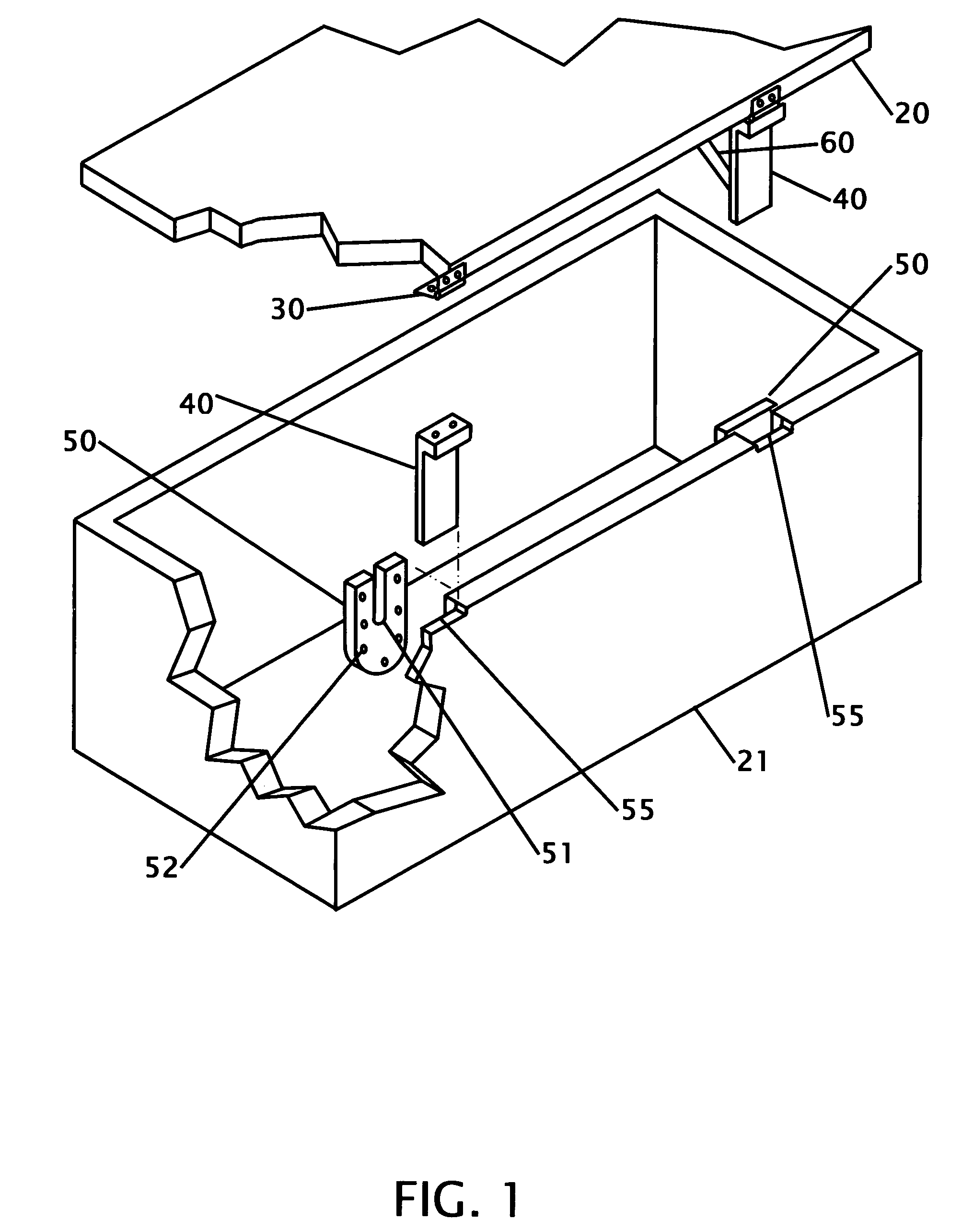 Sliding safety hinge assembly for lid of box