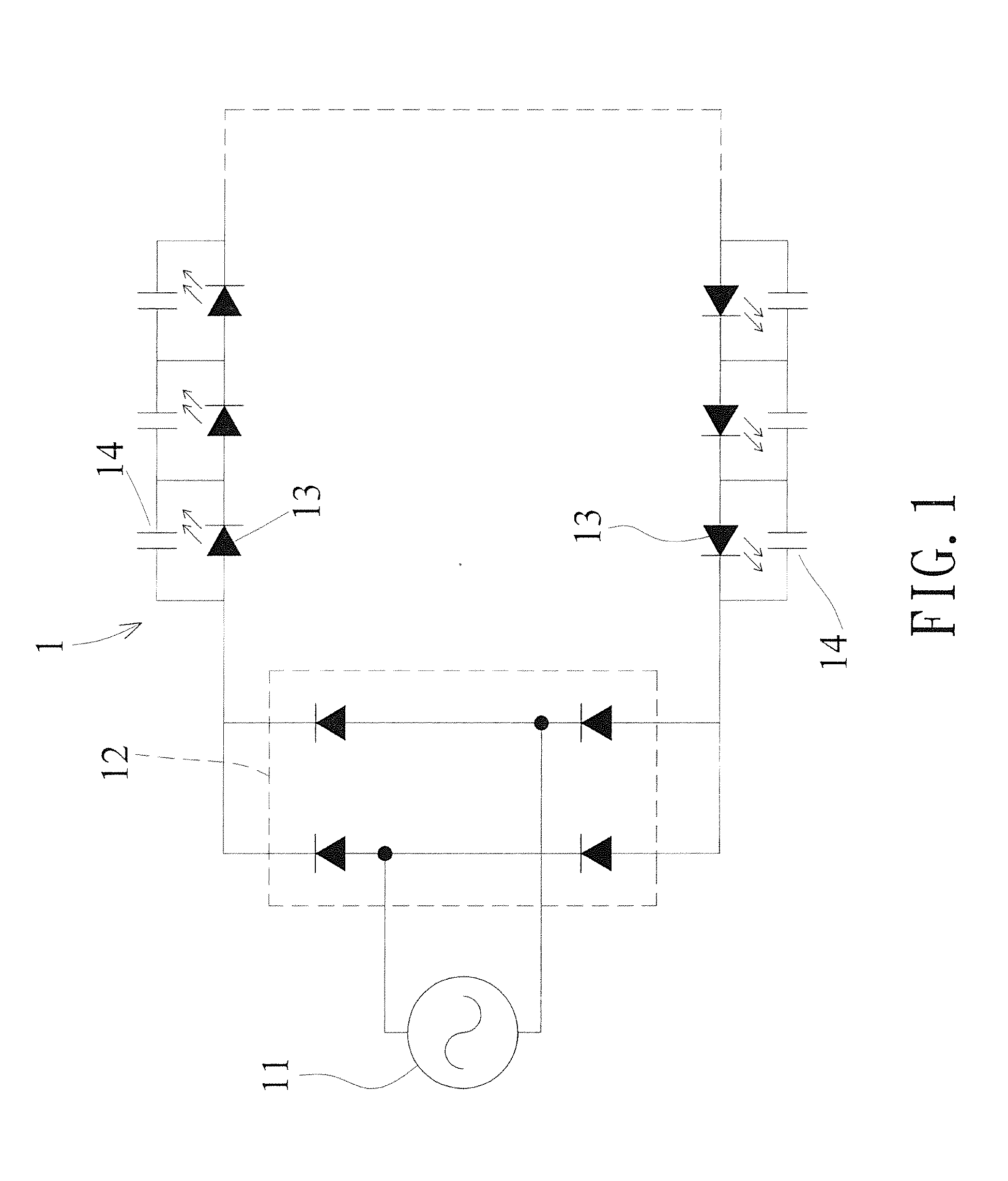 Drive circuit device for flicker-free LED