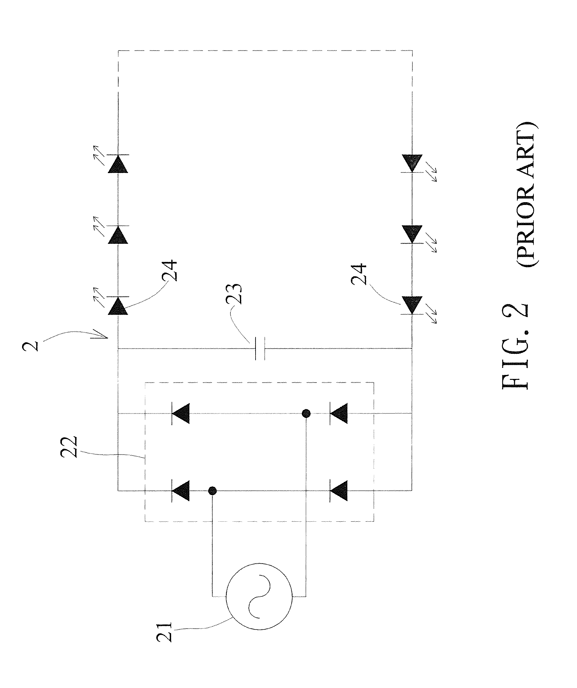 Drive circuit device for flicker-free LED