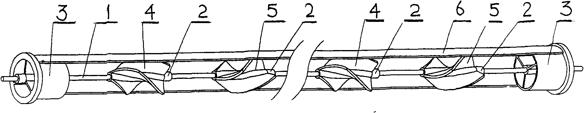 Tube type heat exchanger on-line antiscale and reinforcing heat exchange device