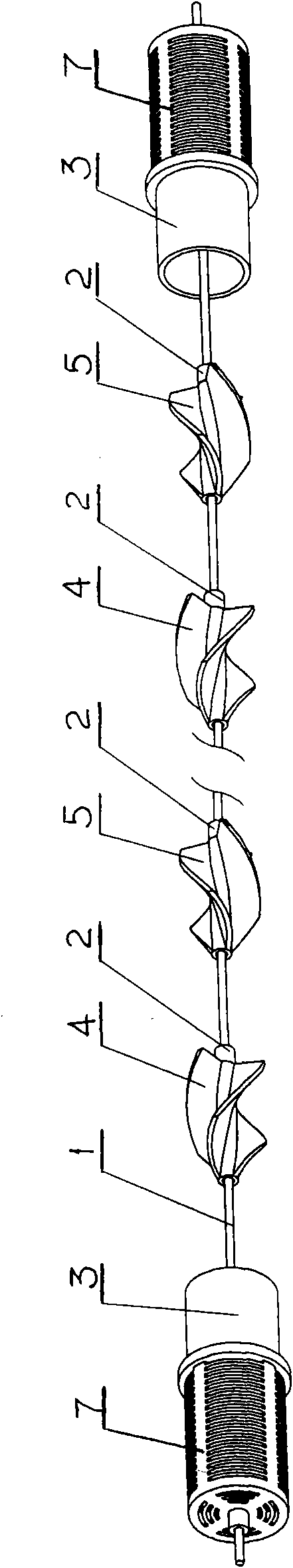 Tube type heat exchanger on-line antiscale and reinforcing heat exchange device