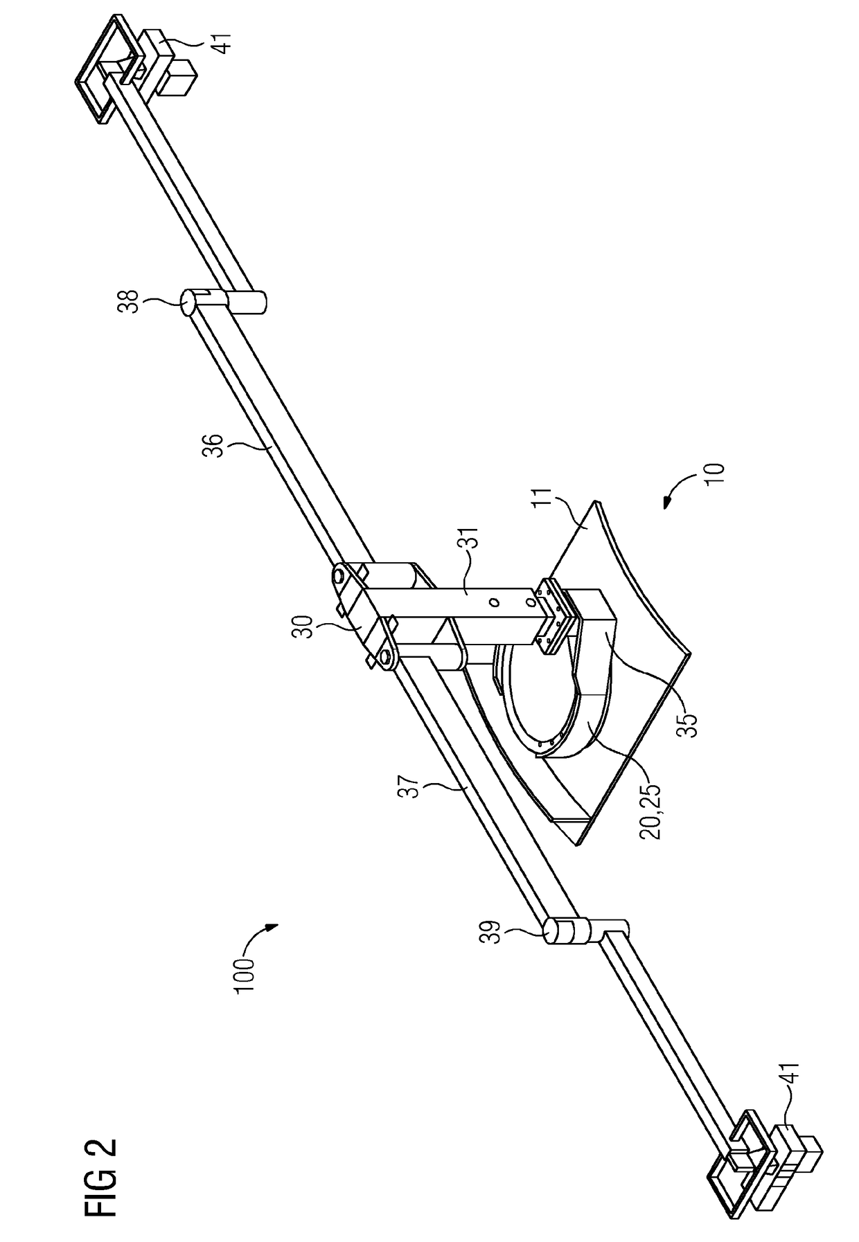 Gas turbine having a lifting mechanism