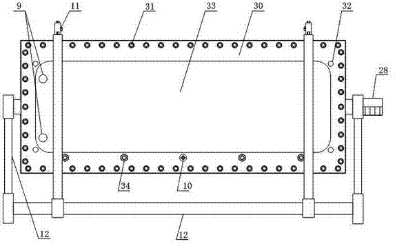 Device and method for large-size visual physical simulation of fingering of acid liquid in acid fracturing crack