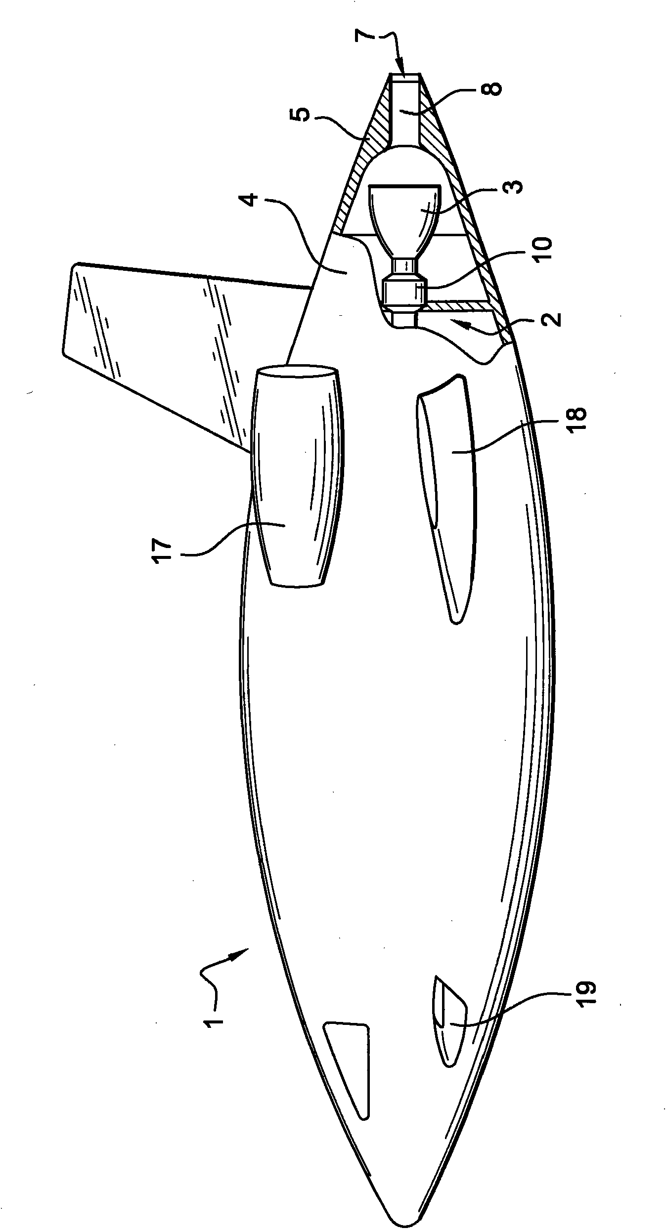 Device for reducing aerodynamic drag