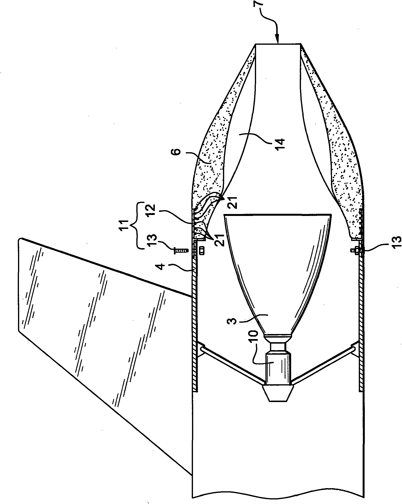 Device for reducing aerodynamic drag