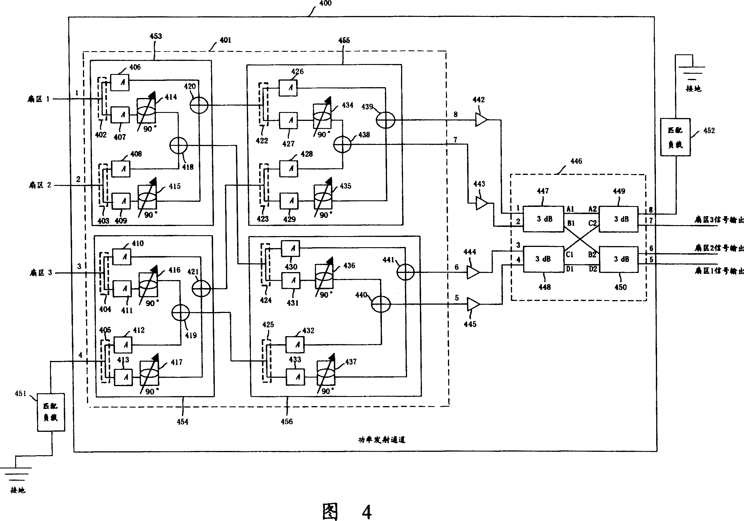 Method and apparatus for transmitting signal via base station power emission channel