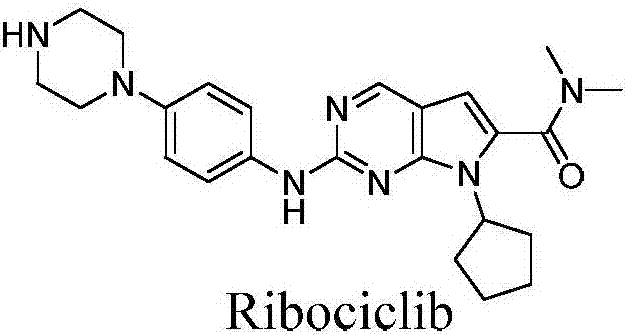 Preparation method for intermediate of Ribociclib for treating breast cancers